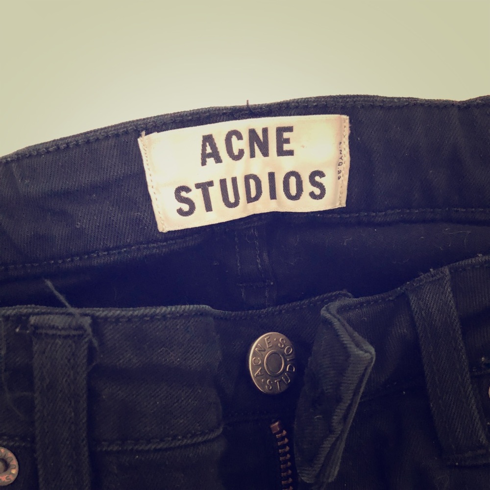 Acne black denim jeans